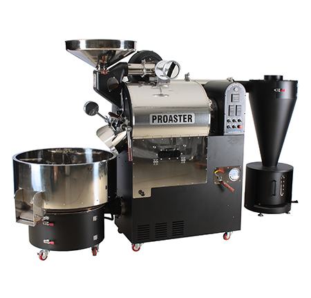 THCR-12 15kg coffee roaster, side view