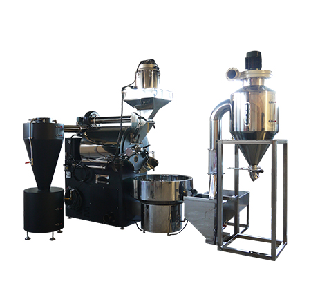 THCR-25 30kg coffee roaster, side view